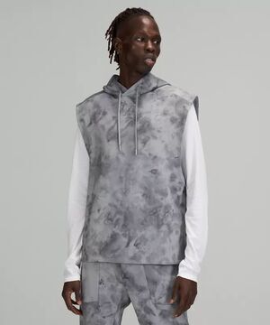 RARE Men's Lululemon Breaking Bounds SL Hoodie Tidal Dye Graphite Grey SZ MED